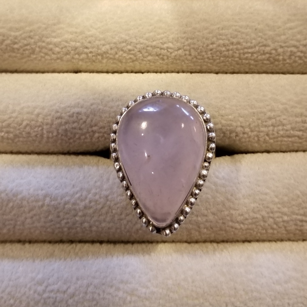 Sterling silver Rose Quartz ring